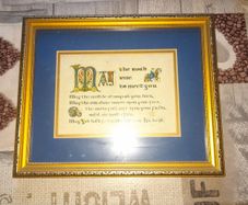 Beautiful Old Framed Blessing, Postage Available or Collection on all my items,