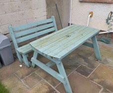Garden table and 2 benches