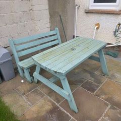 Garden table and 2 benches