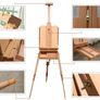 Wooden Easel & Painting Storage Box with Drawer, Shoulder Strap, Palette,Indoor Outdoor Field Folding Portable Easel, Box Easel Sketchbox for Painting, Sketching, Display (FREE POSTAGE) Image 4