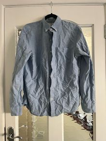 Old Navy Oxford denim blue long sleeve shirt slim fit