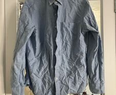 Old Navy Oxford denim blue long sleeve shirt slim fit