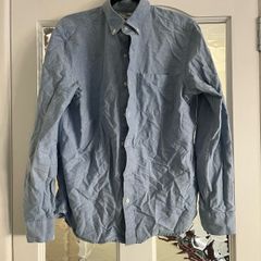 Old Navy Oxford denim blue long sleeve shirt slim fit