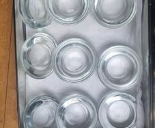 9 x Glass Tea Light holders