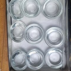9 x Glass Tea Light holders