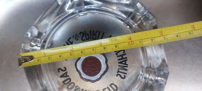 Vintage Ashtray SADO & KING ltd ,wine ,spirit merchant vintage glass Ashtray, good old condition, see pictures for condition, sold as seen,,collectors item, hard to come by,price includes post thank you