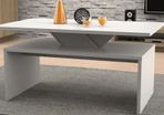 Rectangular White Oak Coffee Table With Shelf