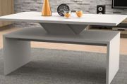 Rectangular White Oak Coffee Table With Shelf