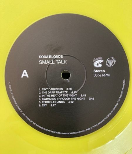Soda Blonde Small talk lp 1st press Yellow Vinyl