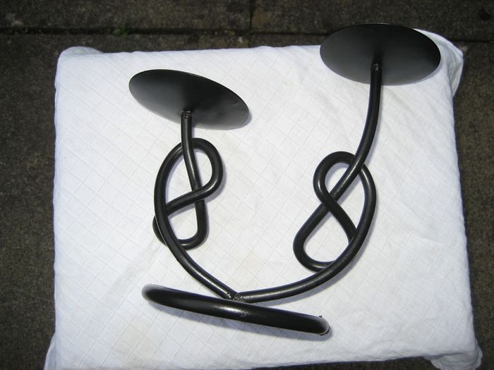 Wrought Iron Candle Holder.