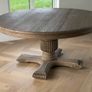 Large Round Dining Table Ornately Carved Pedestal French Country House Style Image 3