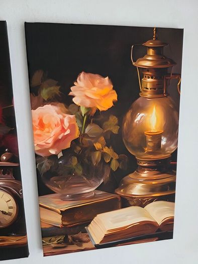 3 framed printed canvas 35x55cm each photo