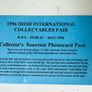 1996 RDS Dublin Irish International Collectables Fair Limited Edition phone card Image 4