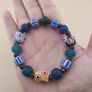 Vintage Venetian Style Chevron & Mix Glass Beads Bracelet Image 4