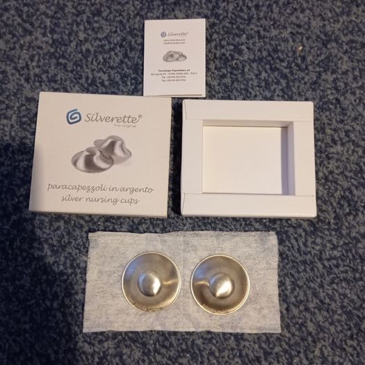 Silverette silver nursing cups