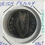 1942 'chickless' Irish Penny, RARE - Black Patina Image 3