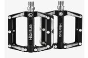 Hikenture Mountain Bike Pedals, MTB Pedals, Metal Flat Bicycle Pedals for Mountain Bike Adults, Road Bike, Downhill, BMX with Big Platform Aluminum Alloy
