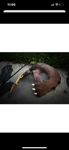Hunters Death Mask Half Mask Post Apocalypse Scary Creepy Wild Masquerade