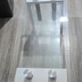 Modern Glass Coffee Table White & Chrome Image 2
