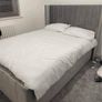 New Florida Vertical Line Style Upholstered Panel Plush Velvet Bed Frame Uk Image 7