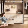 Chest of Drawers, Fabric Storage Drawers easy to Install, Dresser with Wood Top and Large Storage Space (MULTIPLE COLOURS) Image 6