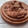 Vintage Terracotta Large Heavy  Plaque of W.E.G.  William Ewart Gladstone Prime Minister of England for 4 Terms Image 3
