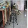 Adjustable Industrial Style Bar Stool Height Swivel With Top Metal And Backrest Image 2