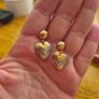 Vintage Heart Earrings Image 3
