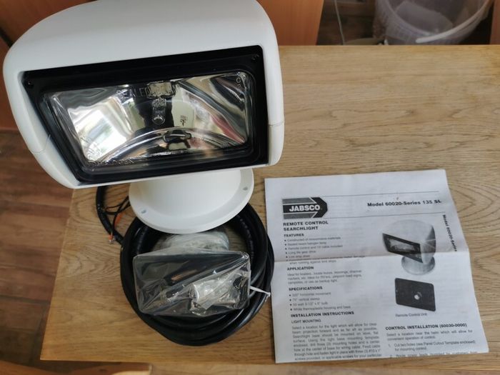 Remote control searchlight, brand new, 12volt Jabsco