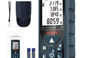 Laser Measure 50M, DTAPE DT50 Laser Distance Meter 165ft, Portable Handle Digital Measure Tool Range Finder, Larger Backlit LCD 4 Line Display IP54 Shockproof Battery Included