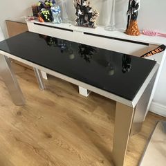 a black glass hall/ living room  table