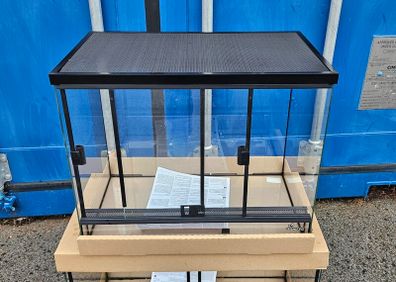 Glass Terrarium with Mesh 50x30x40