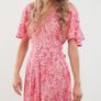 QED London boho hippie pink orange and yellow paisley floral maxi dress Image 5