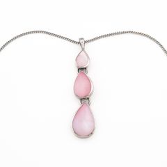 Mother Of Pearl Sterling Silver Necklace