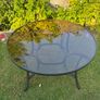 Glass garden table, 1.2m Image 2