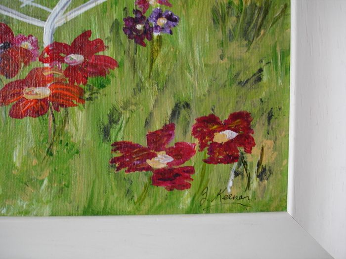 Framed Painting Fragrant Bliss  Acrylic on canvas.