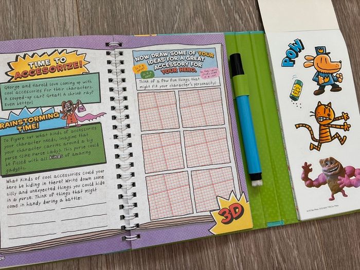 Dog Man: Guide to Creating Comics in 3-D Activity Book & Kit