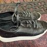 Katy Perry 2x "The Stacker" platform Glitter Effect Silver & Black Women/Girl Trainer Shoe Image 2