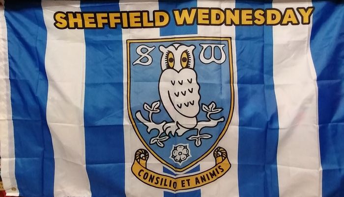 Sheffield Wednesday football club flag 5ft x 3ft.