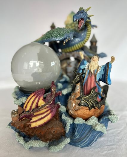 Fantasy Dragon Wizard Plasma Ball Lamp - Castle Lightning Lamp - Working