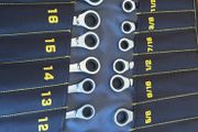 GRENPRO Ratcheting Wrench Set, Combination Wrench Set, 22-Piece SAE &amp; Metric and Standard, 72Th Long Open End, 1/4" to 3/4" &amp; 6-18mm, Organizer With Roll Up Pouch, CR-V Socket Mechanic Hand Tools Sets