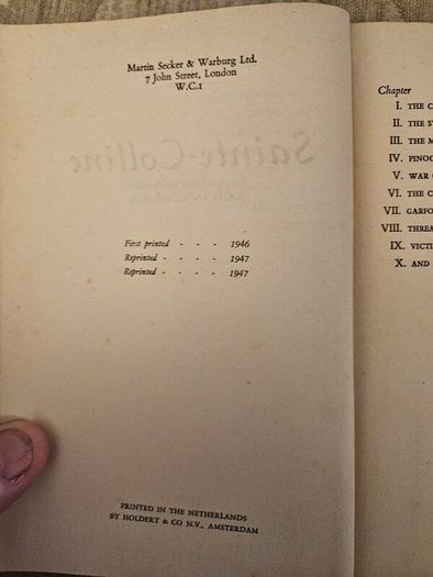 Sainte-colline. By Gabriel Chevallier. 1947 Hardback In Good Condition.  See Photos For Same.