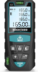 Laser Measure 50M/165ft,RockSeed Digital Laser Distance Meter with 2 Bubble Levels,Portable Laser Rangefinder M/in/Ft Unit Switching Backlit LCD and Measuring Distance/Area/Volume/Pythagorean