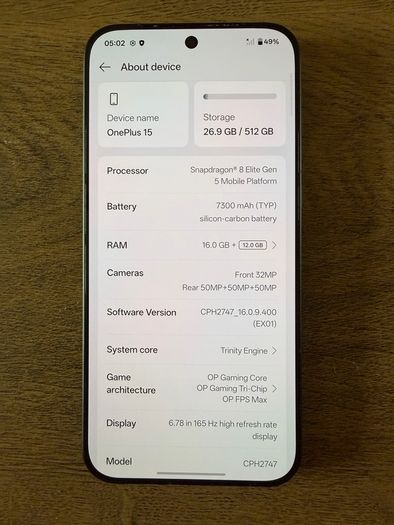 OnePlus 15 (16GB RAM / 512GB) Mint + OnePlus Buds Pro 2 + 120W Charger