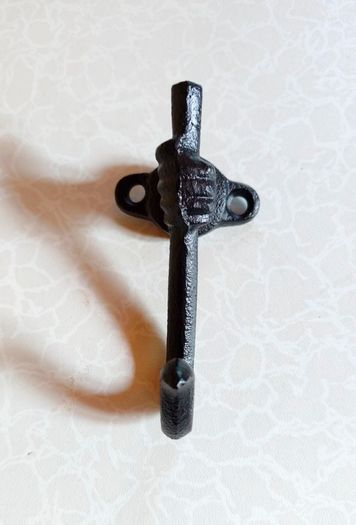 Black Cast Iron Hand Wall Hook (new).