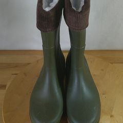 Rontani Made in Italy Green Wellington Boots EU 39 UK 6 Fleece Lined Winter Wellies