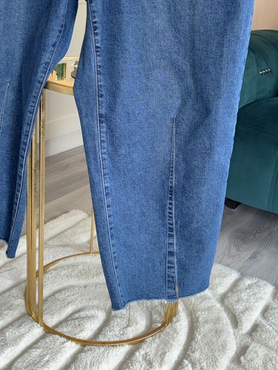 Ladies Simply Be Mid Blue Barrel Leg Jeans