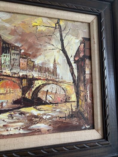 Original Oil Painting Of A Cityscape