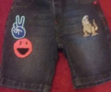 Fab Next Denim Badge Shorts