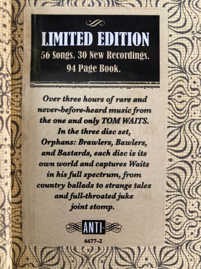 Tom Waits - Orphans: Bawlers, Brawlers & Bastards (3x CD Book)